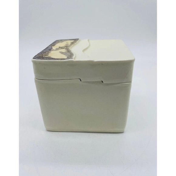 CAROLYN CARROLL Porcelain Crystalline Glaze Lidded Box W/ Papers - Picture 6 of 8